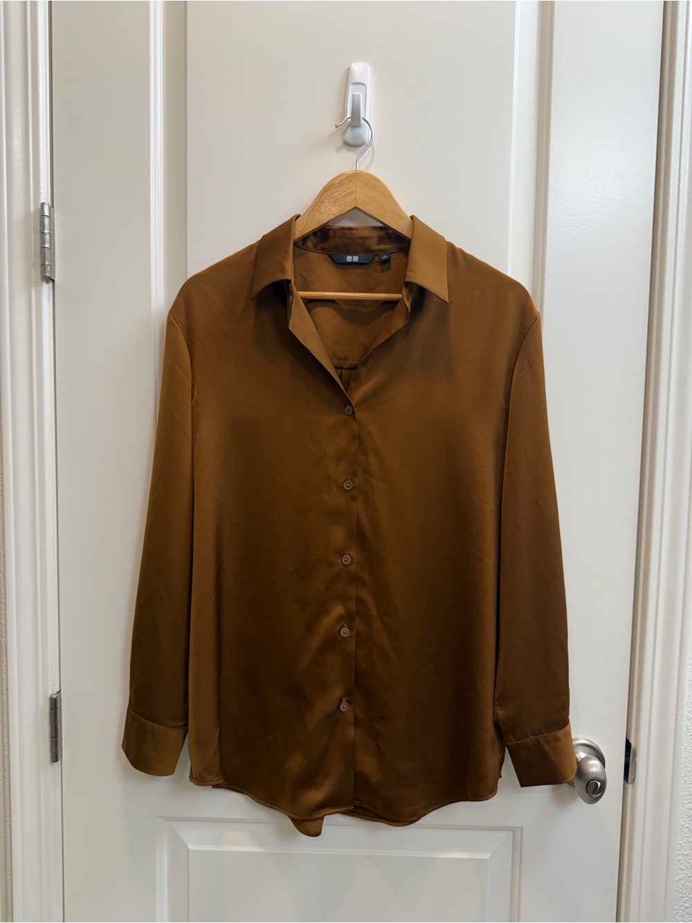 Uniqlo-Women’s Mustard Button-Up Shirt - Classic Long Sleeve